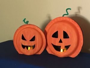 Paper Plate Jack-o’-Lanterns