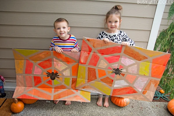 Spiderweb Tape Art