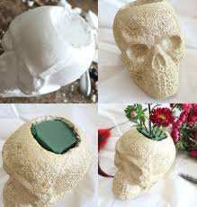 Styrofoam Skull Centerpiece